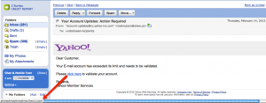 Yahoo! phishing scam.