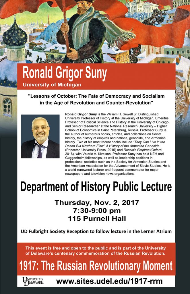 Ronald Suny History Public Lecture 2017