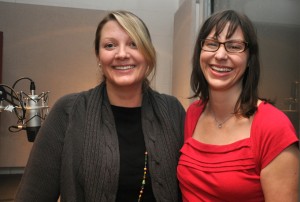 Professors Danna Young, left, and Lindsay Hoffman, Communication
