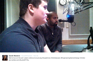 Sarah Masters tweeted this picture of Anthony Rossi (foreground) and John Koshy during their March 20, 2014 interview.