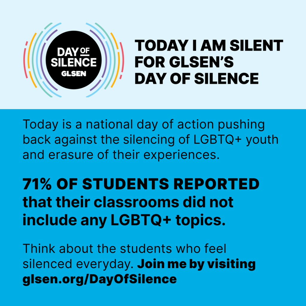 71% of students reported that their classrooms did not include any LGBTQ+ topics