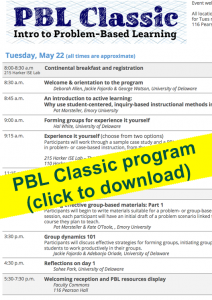 PBL Classic program (PDF file)