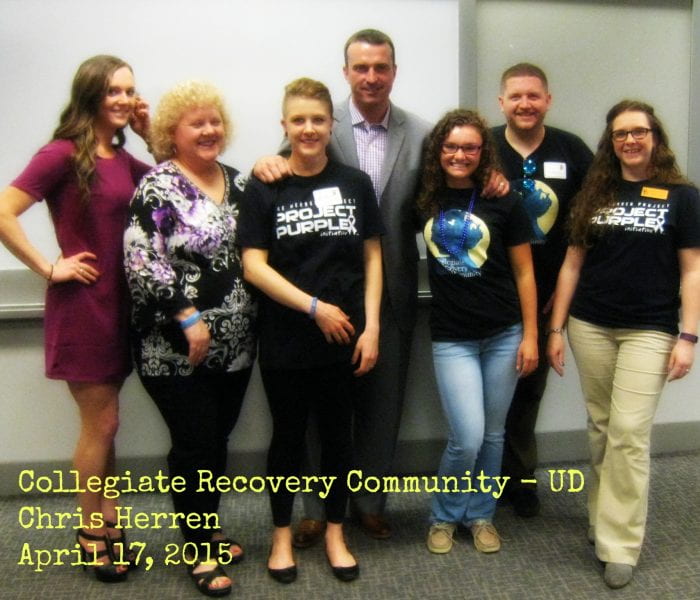 CRC students, staff, along with speaker Chris Herren at a CRC event.