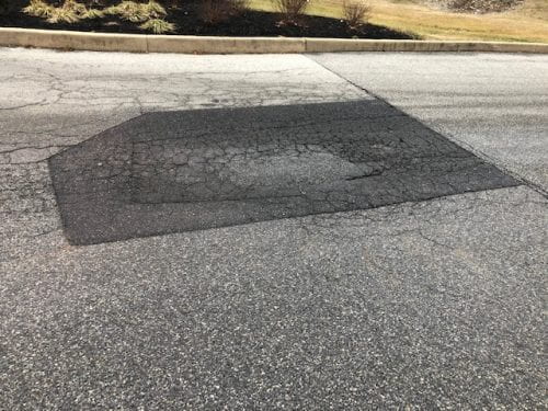 Proper compaction on pothole