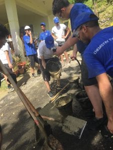 SABIC students work side-by-side with professionals at a site in Puerto Rico