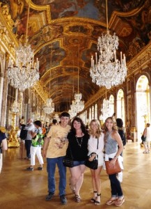 Nathan, Mary, Elise & I in the Hall of Mirrors