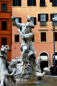 Fountain of Neptune in Piazza Navona