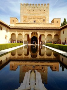 Patio de la Alberca at the Alhambra Celeste Dilauro 15F Granada sm