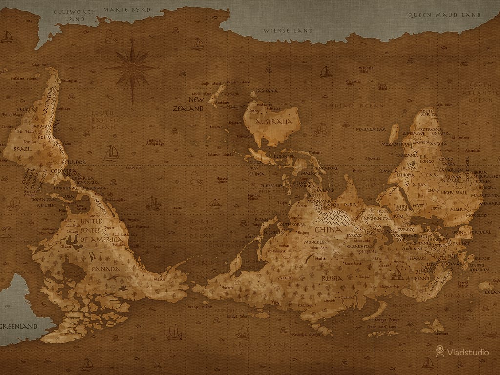 World Map, created by VladStudios