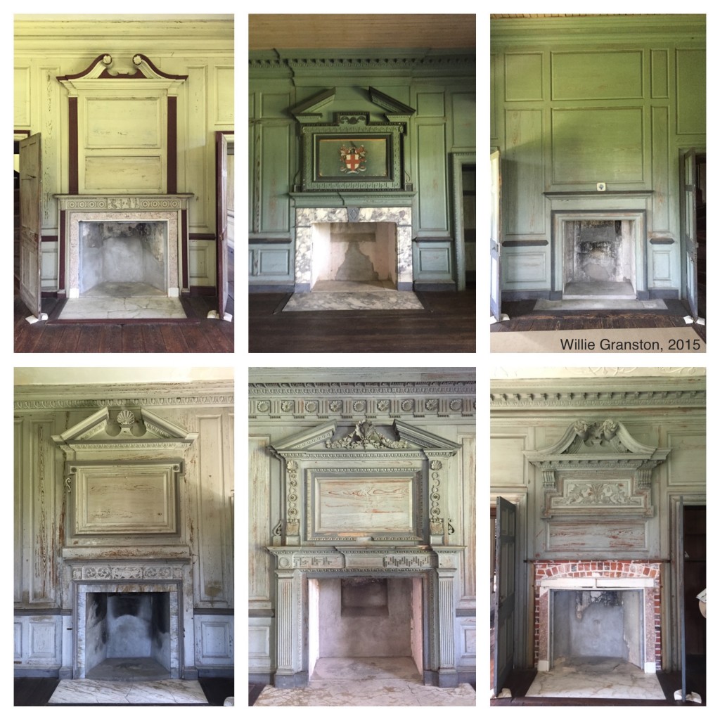 Some of the other chimneypieces of Drayton Hall.