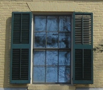 Figure 3. One of the west-facing windows of Dickinson’s second-floor bedroom in the Dickinson Homestead (Photo by author, 2012).