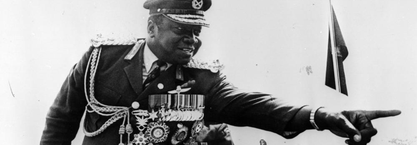 Idi Amin pictured in military garb