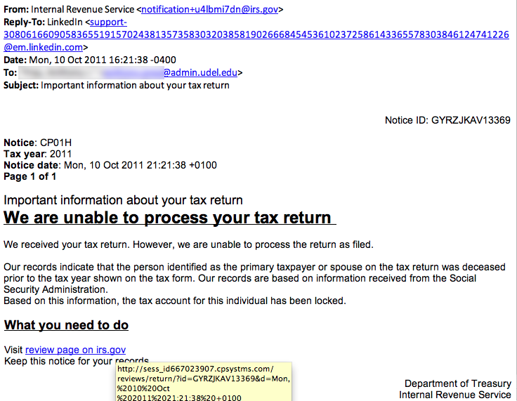 Fake IRS Notice