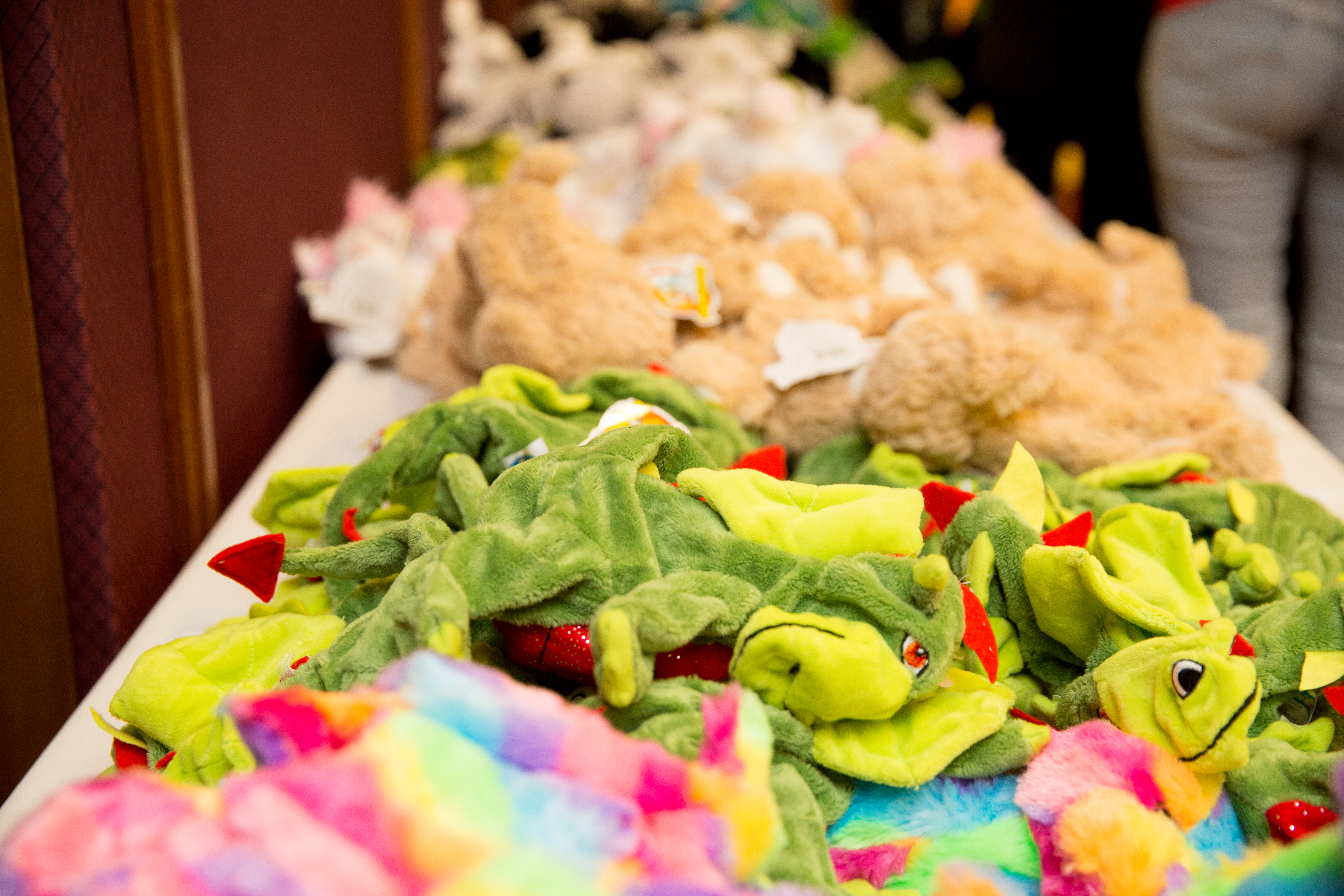 Stuffed animals (waiting to be filled) from Shamrock Fest