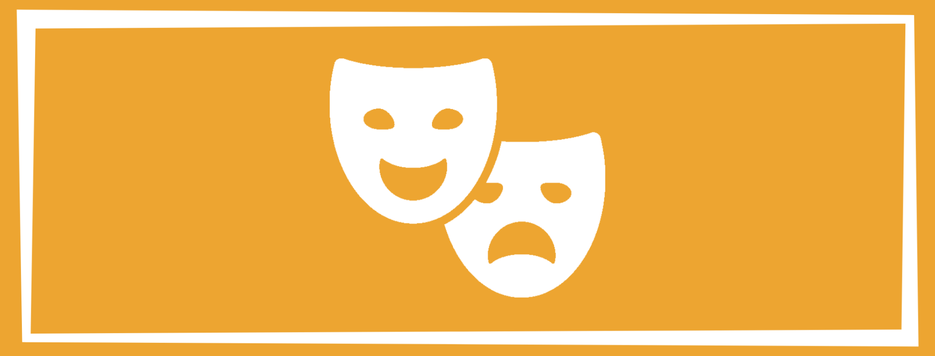 emotional wellness solid square with masks expression joy and grief