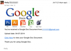 Google Doc phishing scam.