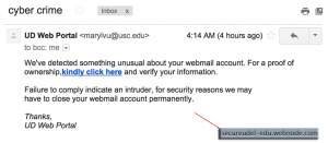 cyber crime phishing scam