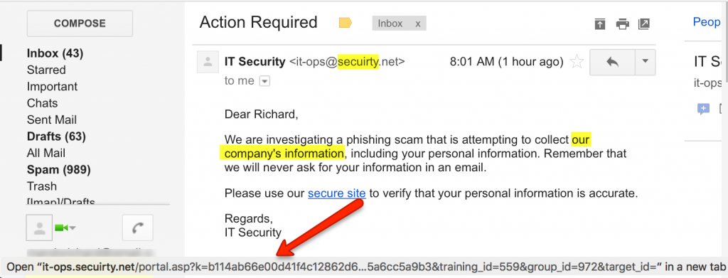 Three things reveal this email to be a suspicious message!