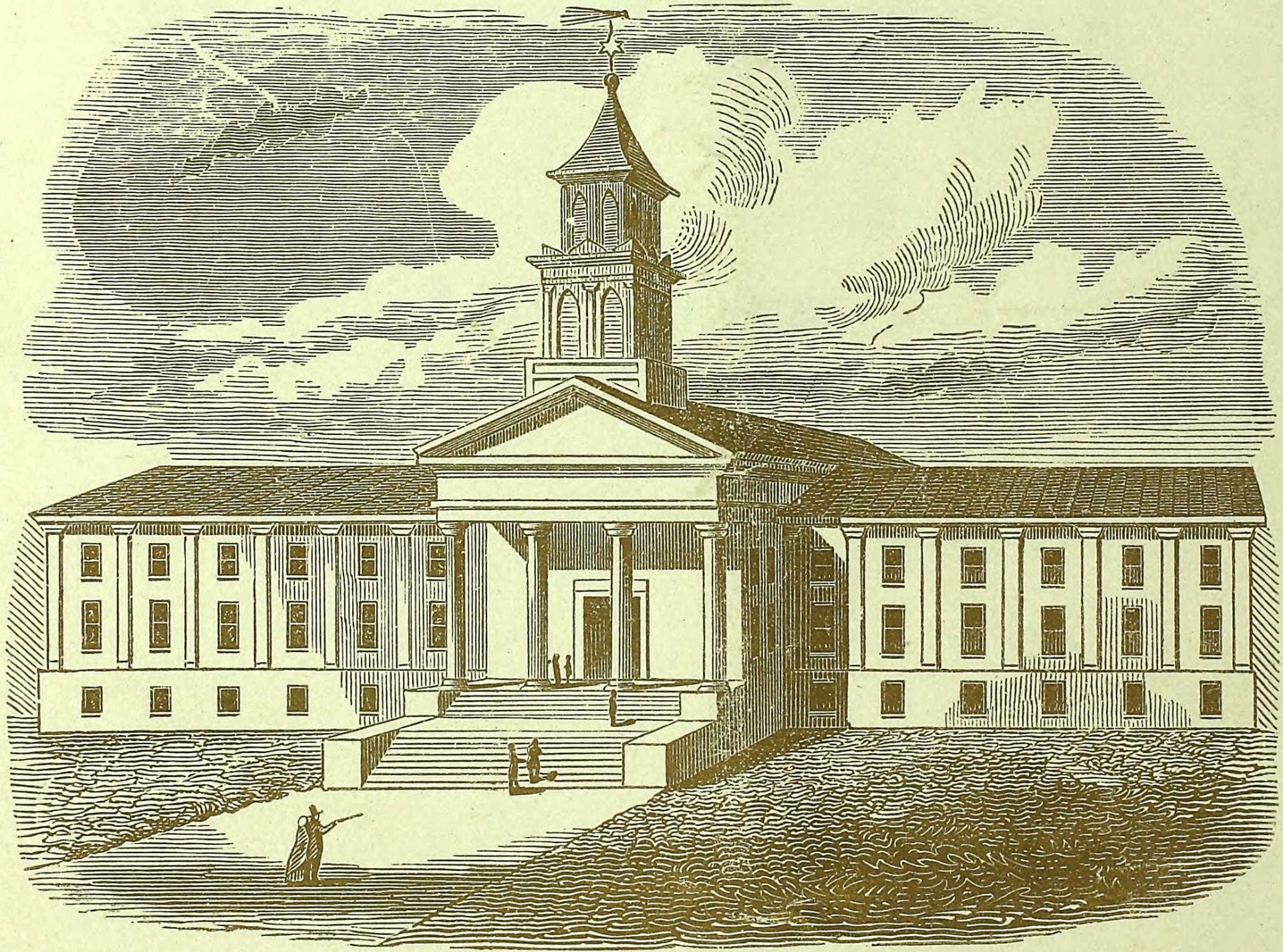Delaware College, as pictured in the 1853 catalogue