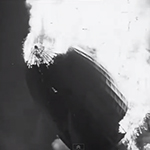 Hindenburg disaster, 1937, film still from British Pathé