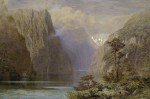 John Gully, Milford Sound, 1883, watercolor, Museum of New Zealand Te Papa Tongarewa, Wellington
