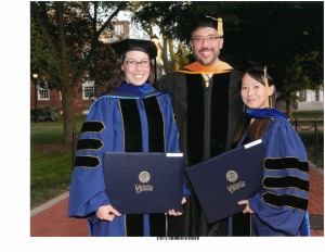 Kate Gurnon, NJW and Dongcui Li at 2014 doctoral graduation