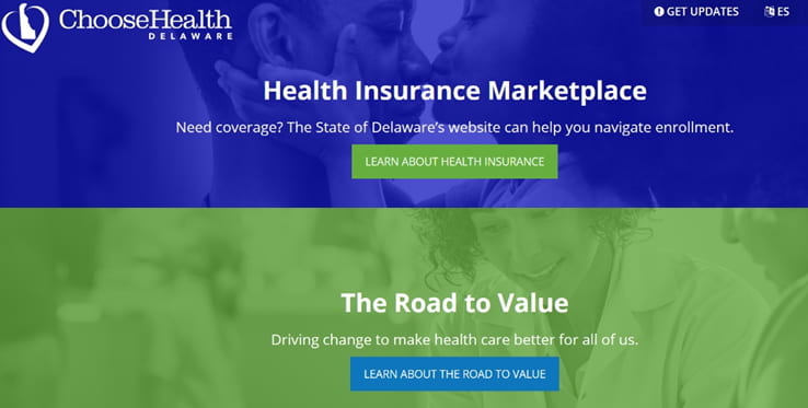 Delaware Health Insurance marketplace website